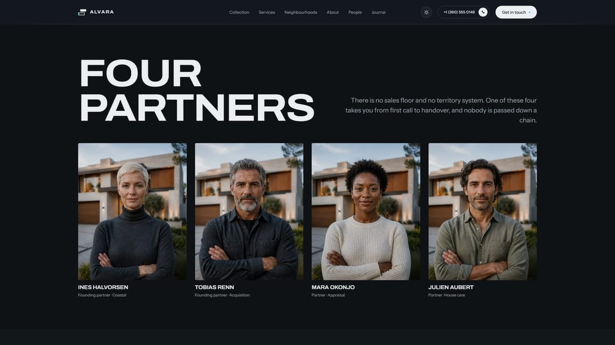 Partner profiles — one contact from first call through to handover