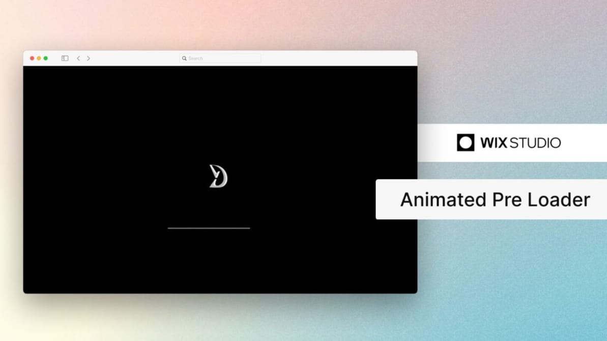 Smooth Wix Studio Preloader Animation