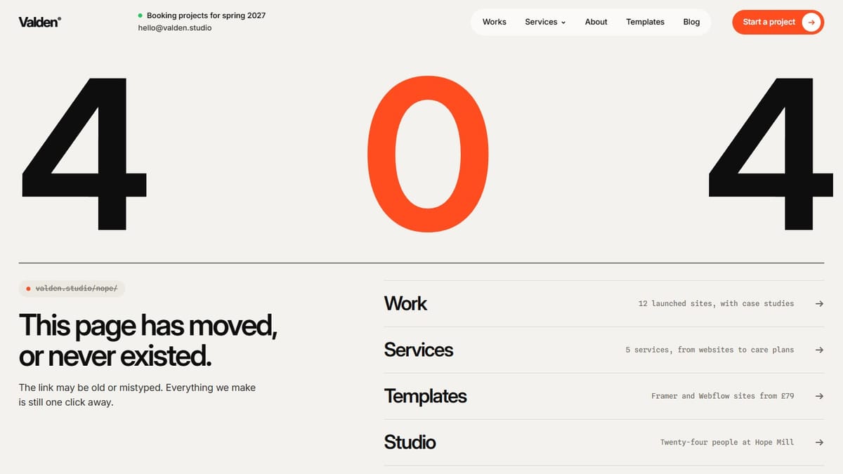 404 page