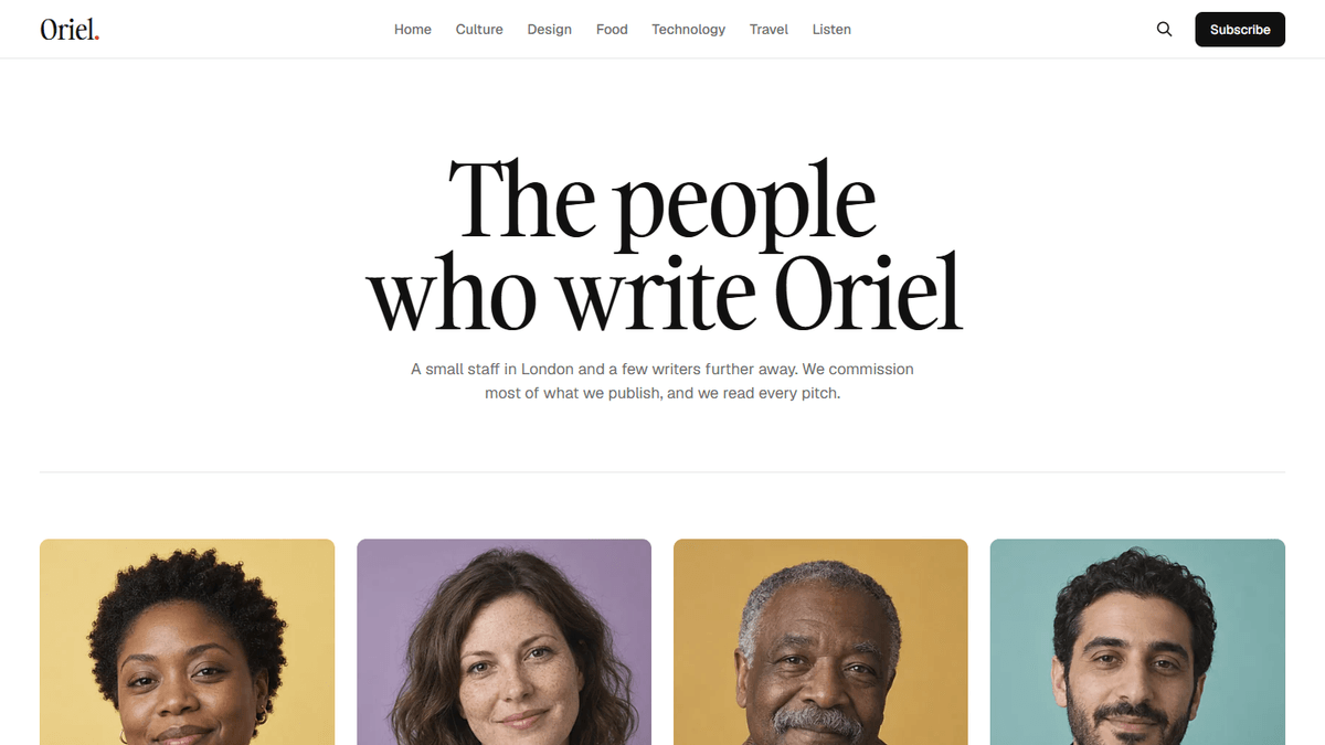 The people who write Oriel