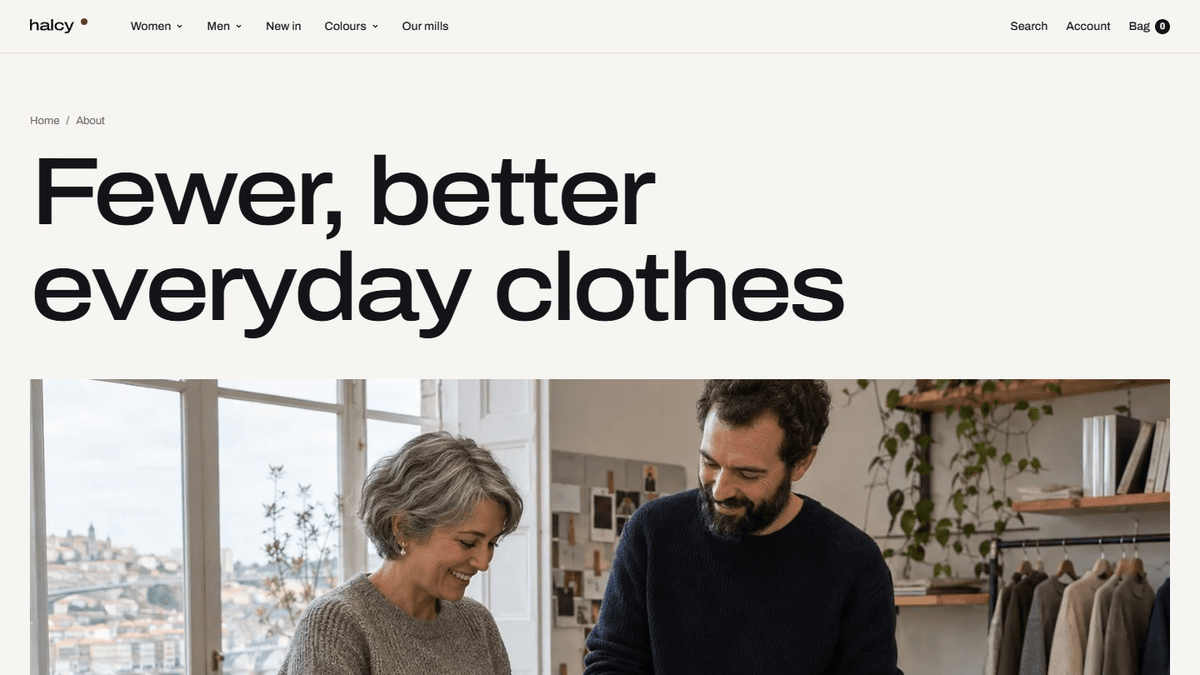 Fewer, better everyday clothes