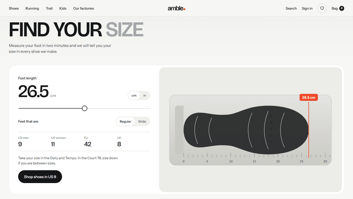 Find your size