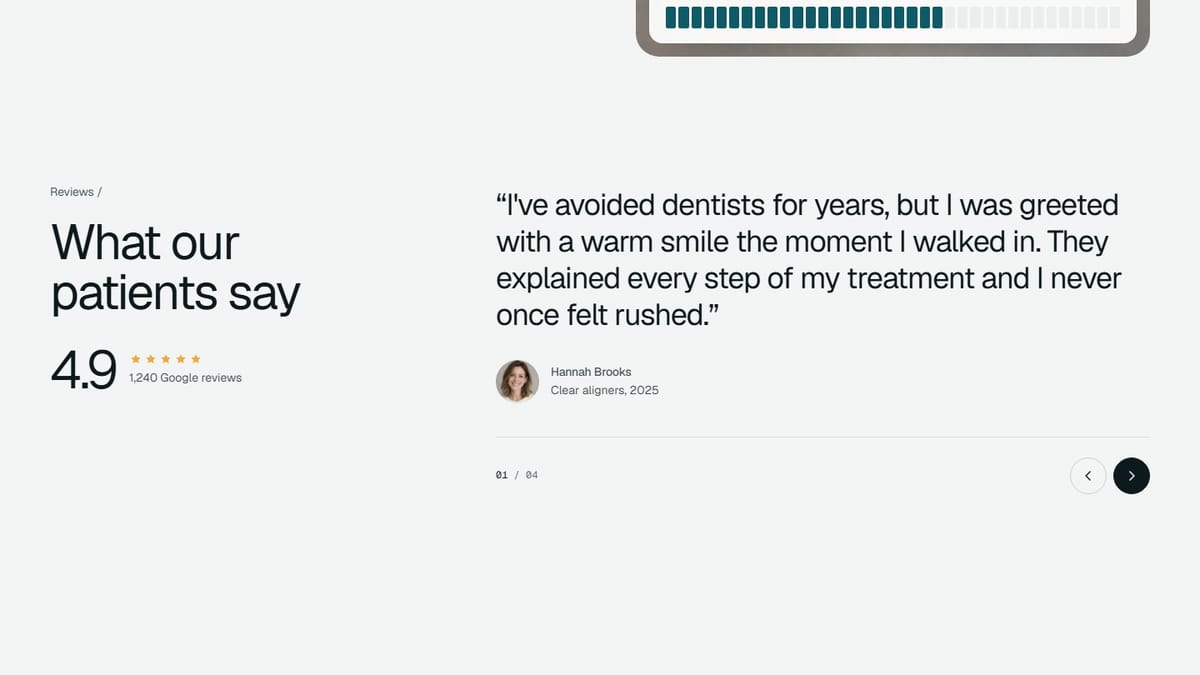 Patient reviews