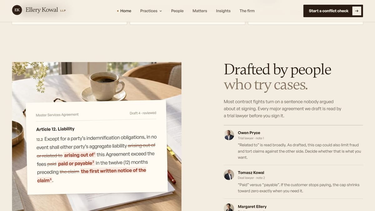 Marked-up clause