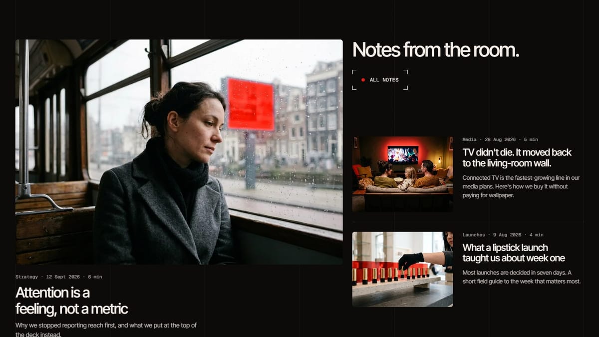 Notes from the room