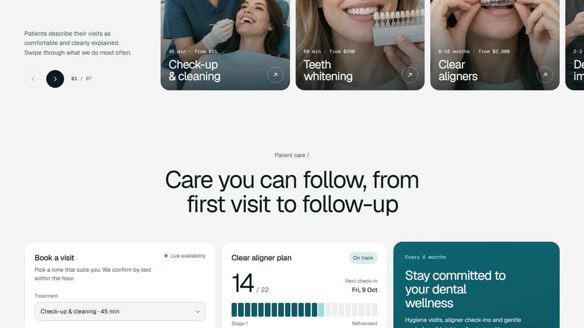 Treatments carousel
